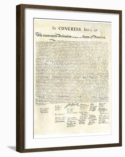 American Declaration of Independence, c.1776-null-Framed Giclee Print