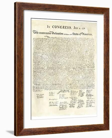 American Declaration of Independence, c.1776--Framed Giclee Print