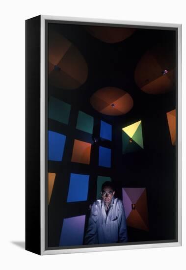 American Designer Ken Isaacs Inside His Invention, the Knowledge Box, Chicago, IL, 1962-Robert Kelley-Framed Premier Image Canvas