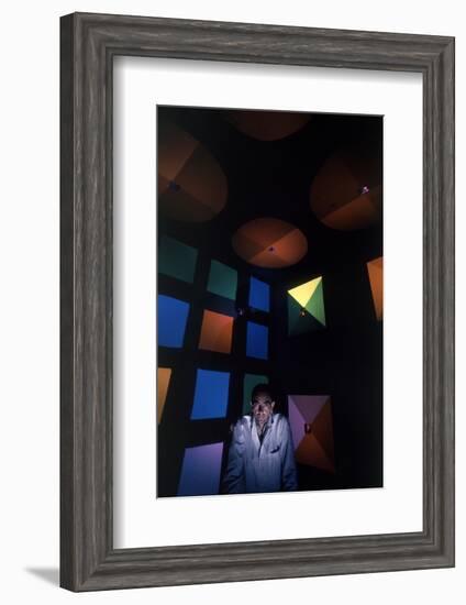 American Designer Ken Isaacs Inside His Invention, the Knowledge Box, Chicago, IL, 1962-Robert Kelley-Framed Photographic Print