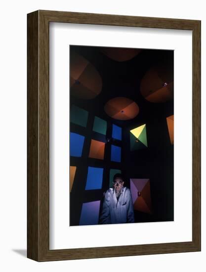 American Designer Ken Isaacs Inside His Invention, the Knowledge Box, Chicago, IL, 1962-Robert Kelley-Framed Photographic Print