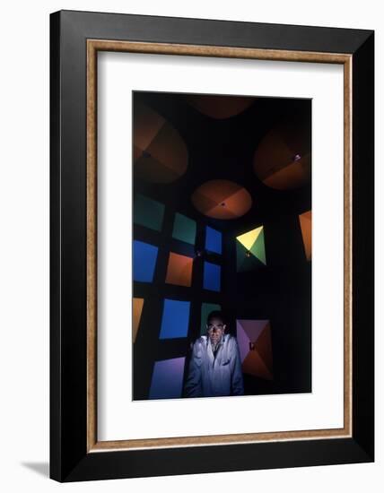American Designer Ken Isaacs Inside His Invention, the Knowledge Box, Chicago, IL, 1962-Robert Kelley-Framed Photographic Print
