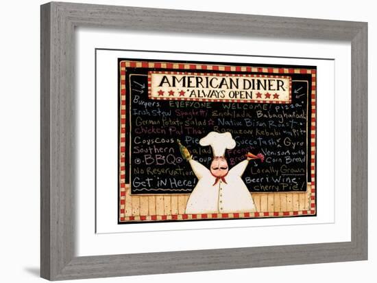 American Diner-Dan Dipaolo-Framed Art Print