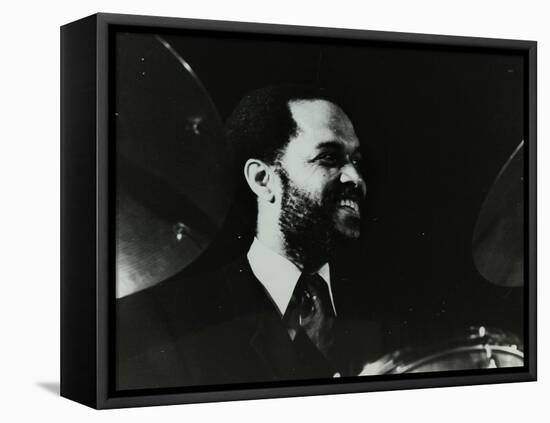 American Drummer Billy Higgins at the Bracknell Jazz Festival, Berkshire, 1983-Denis Williams-Framed Premier Image Canvas