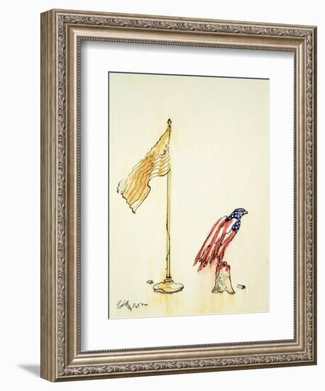 American Eagle Acquires Us Flag Colouration, 1985-George Adamson-Framed Giclee Print