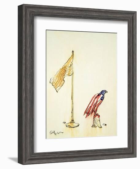 American Eagle Acquires Us Flag Colouration, 1985-George Adamson-Framed Giclee Print