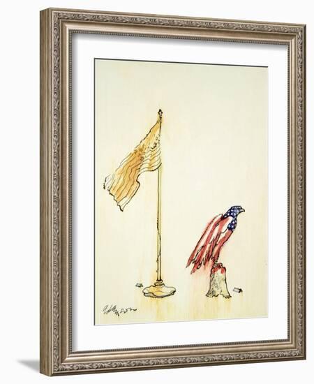 American Eagle Acquires Us Flag Colouration, 1985-George Adamson-Framed Giclee Print