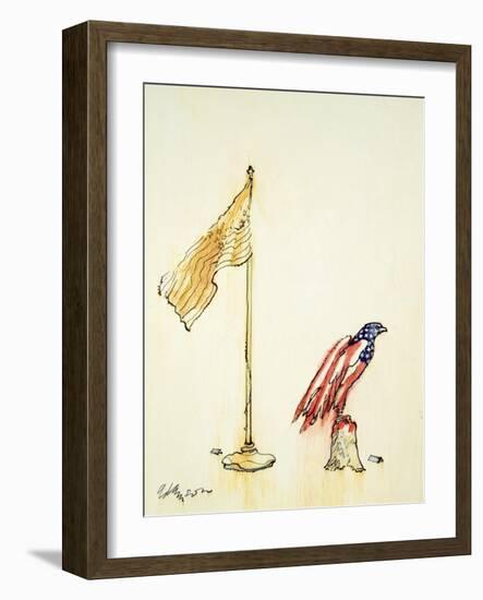 American Eagle Acquires Us Flag Colouration, 1985-George Adamson-Framed Giclee Print