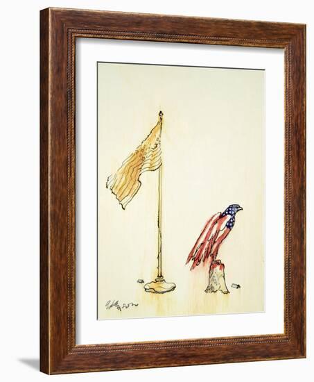 American Eagle Acquires Us Flag Colouration, 1985-George Adamson-Framed Giclee Print