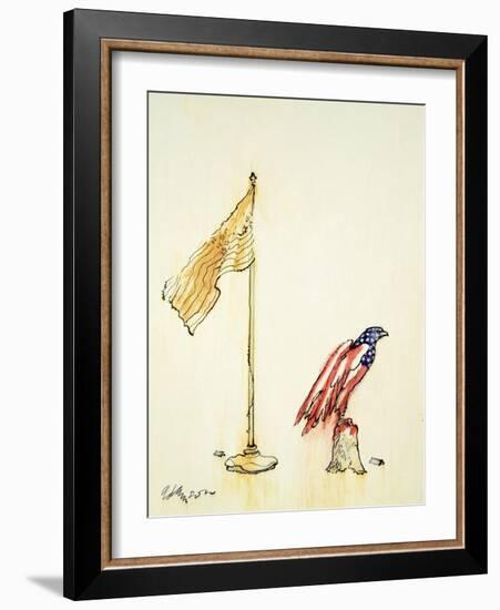 American Eagle Acquires Us Flag Colouration, 1985-George Adamson-Framed Giclee Print