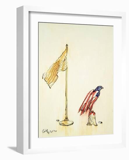 American Eagle Acquires Us Flag Colouration, 1985-George Adamson-Framed Giclee Print