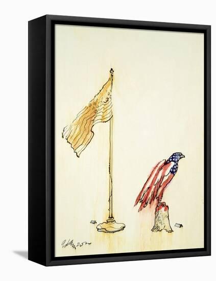 American Eagle Acquires Us Flag Colouration, 1985-George Adamson-Framed Premier Image Canvas