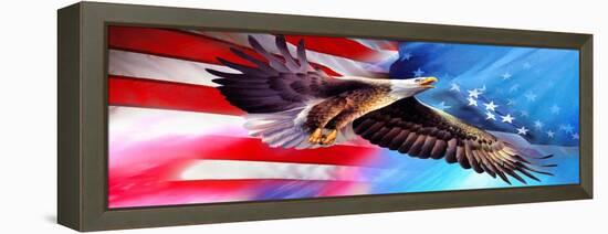 American Eagle Flag-Spencer Williams-Framed Premier Image Canvas