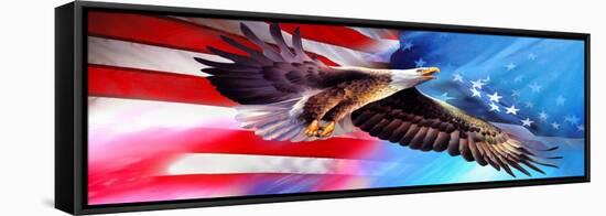 American Eagle Flag-Spencer Williams-Framed Premier Image Canvas
