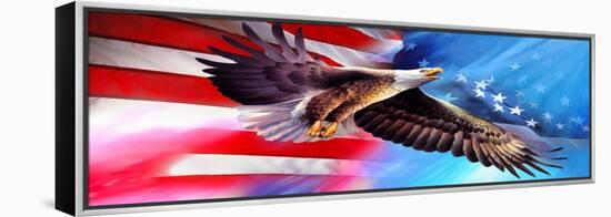 American Eagle Flag-Spencer Williams-Framed Premier Image Canvas
