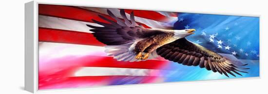 American Eagle Flag-Spencer Williams-Framed Premier Image Canvas