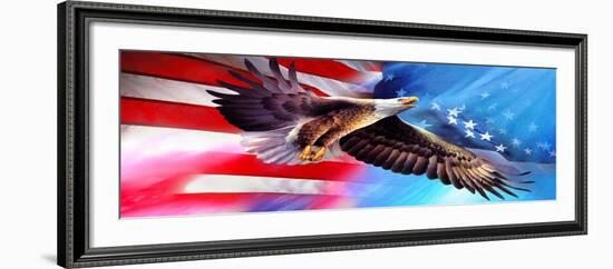 American Eagle Flag-Spencer Williams-Framed Giclee Print