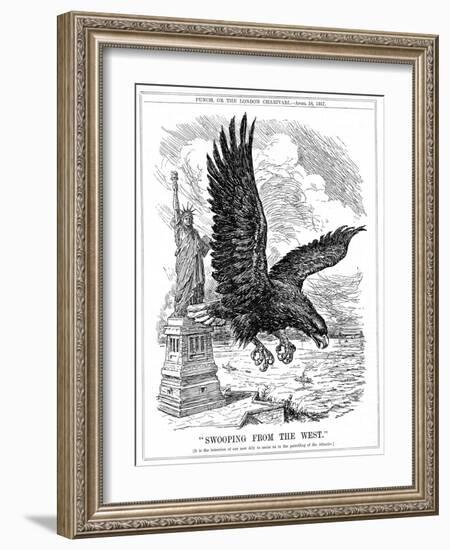 American Eagle Swooping to Guard the Atlantic, 1917-null-Framed Giclee Print