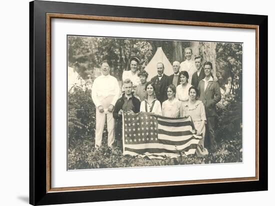 American Family Reunion with Flag-null-Framed Art Print