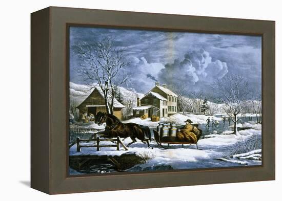 American Farm Scenes No. 4:-Currier & Ives-Framed Premier Image Canvas