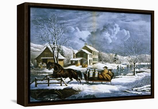 American Farm Scenes No. 4:-Currier & Ives-Framed Premier Image Canvas