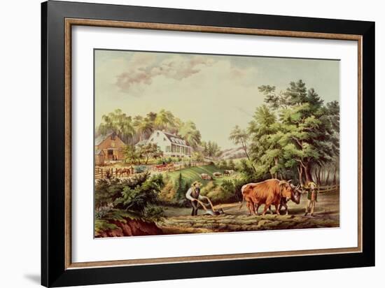 American Farm Scenes, Pub. by Currier and Ives, New York-Frances Flora Bond Palmer-Framed Giclee Print