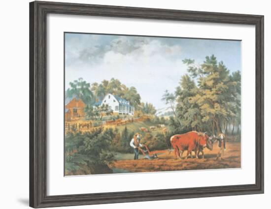 American Farm Scenes-Currier & Ives-Framed Art Print