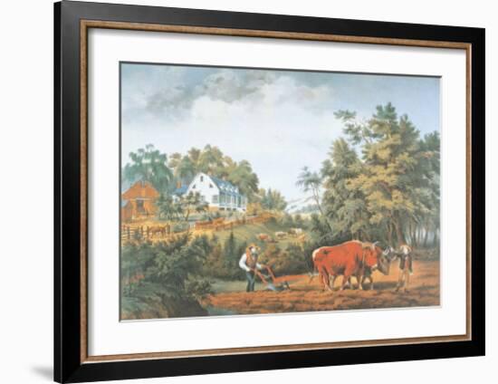 American Farm Scenes-Currier & Ives-Framed Art Print