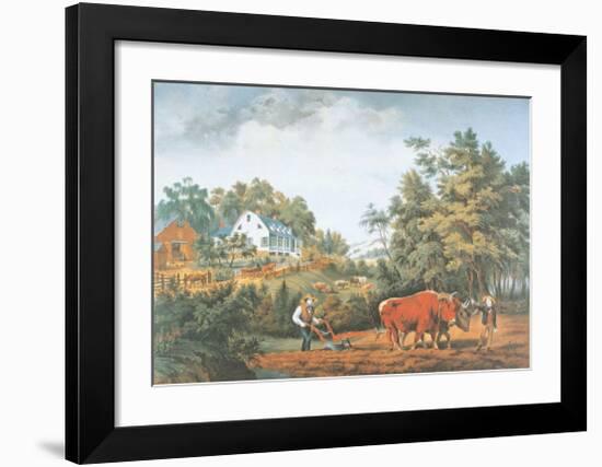 American Farm Scenes-Currier & Ives-Framed Art Print