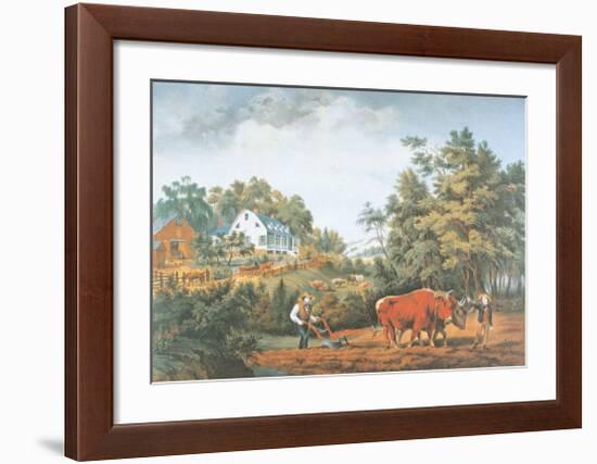 American Farm Scenes-Currier & Ives-Framed Art Print