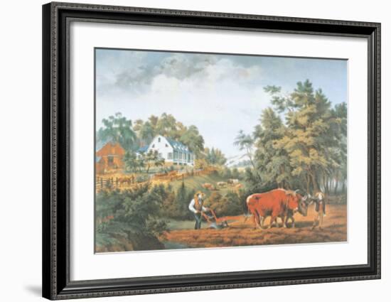 American Farm Scenes-Currier & Ives-Framed Art Print