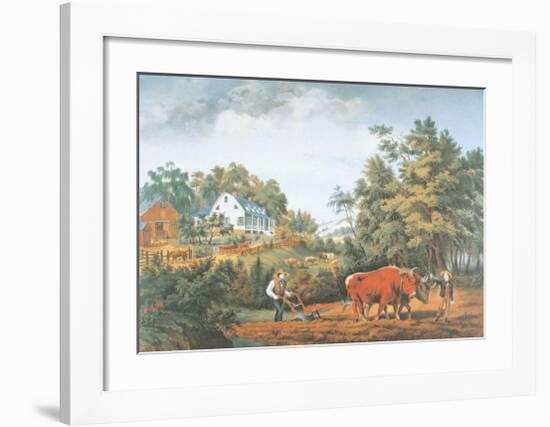 American Farm Scenes-Currier & Ives-Framed Art Print