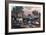 American Farm Yard in the Evening, 1857-Currier & Ives-Framed Giclee Print