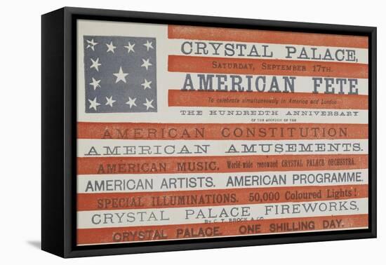 American Fete at Crystal Palace, Saturday, September 17th-null-Framed Premier Image Canvas