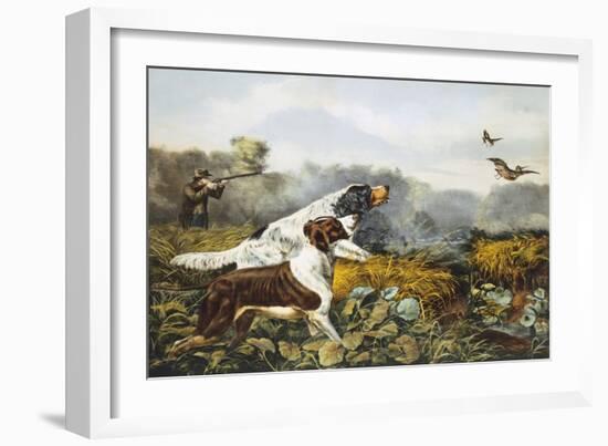 American Field Sports, a Chance For Both Barrels-Currier & Ives-Framed Giclee Print