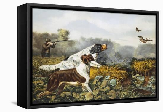 American Field Sports, a Chance For Both Barrels-Currier & Ives-Framed Premier Image Canvas