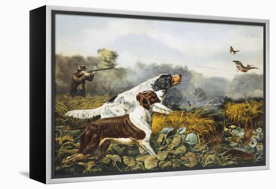 American Field Sports, a Chance For Both Barrels-Currier & Ives-Framed Premier Image Canvas