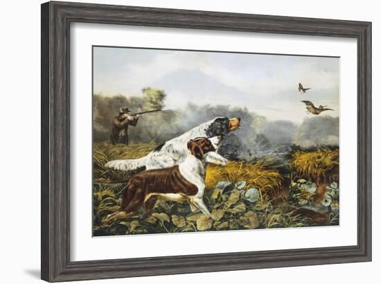 American Field Sports, a Chance For Both Barrels-Currier & Ives-Framed Giclee Print