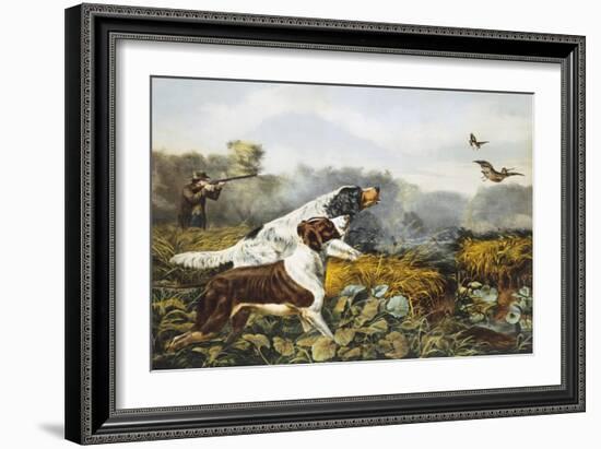 American Field Sports, a Chance For Both Barrels-Currier & Ives-Framed Giclee Print