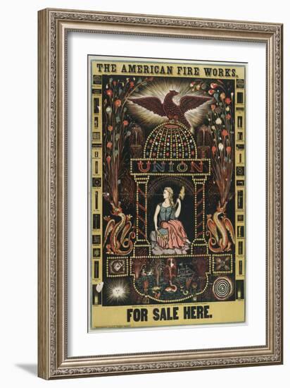 American Fire Works Advertisement-null-Framed Giclee Print