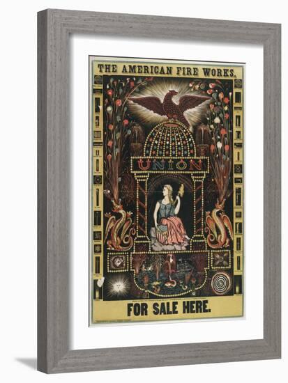 American Fire Works Advertisement-null-Framed Giclee Print