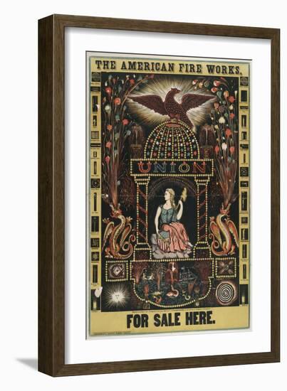 American Fire Works Advertisement-null-Framed Giclee Print