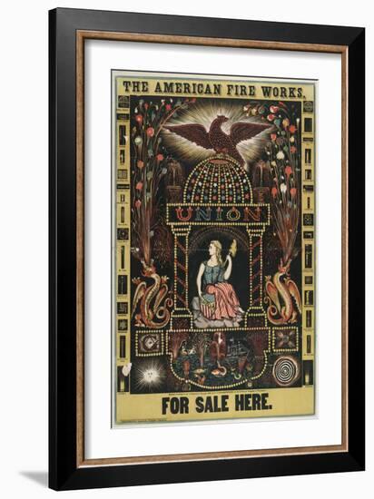 American Fire Works Advertisement-null-Framed Giclee Print