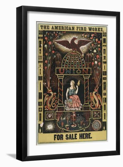 American Fire Works Advertisement-null-Framed Giclee Print