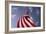 American Flag Against Blue-null-Framed Photo