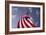 American Flag Against Blue-null-Framed Photo