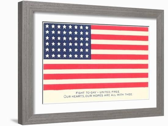 American Flag and Mottoes-null-Framed Art Print