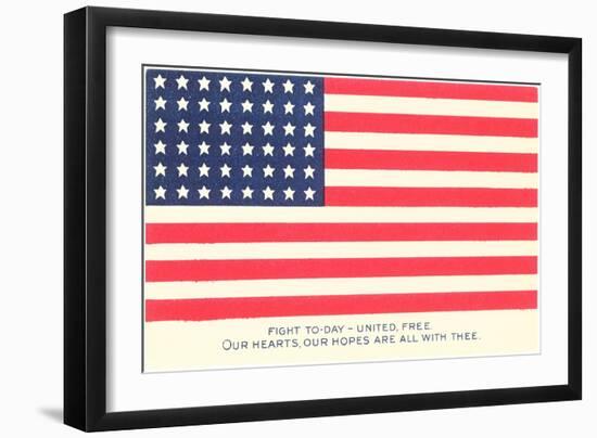 American Flag and Mottoes-null-Framed Art Print