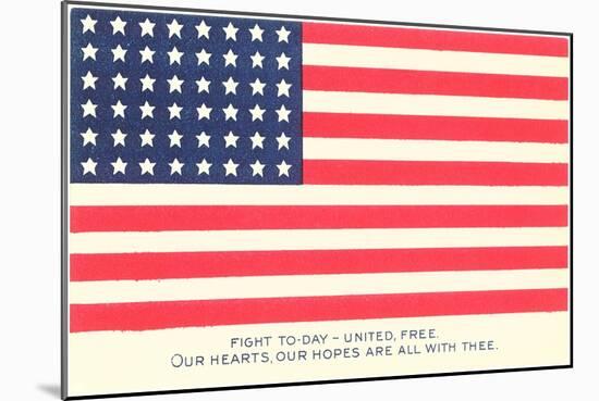 American Flag and Mottoes-null-Mounted Art Print