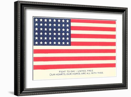 American Flag and Mottoes-null-Framed Art Print